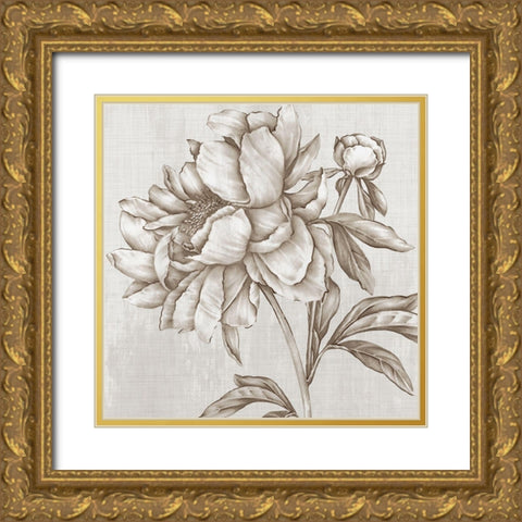 Glorious Peony II  Gold Ornate Wood Framed Art Print with Double Matting by Watts, Eva