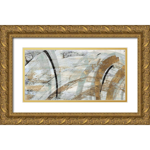 Rhythm II Gold Ornate Wood Framed Art Print with Double Matting by Watts, Eva