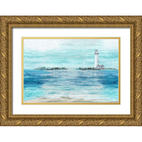Coastal Lighthouse  Gold Ornate Wood Framed Art Print with Double Matting by Watts, Eva