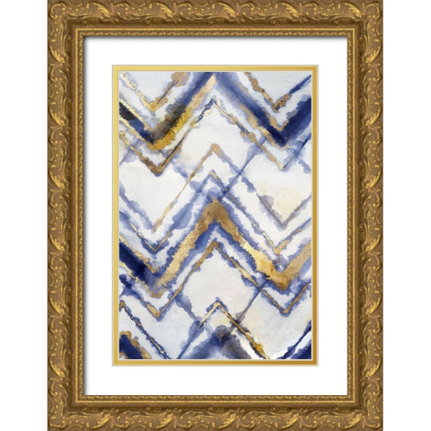Tye Dye III  Gold Ornate Wood Framed Art Print with Double Matting by Watts, Eva