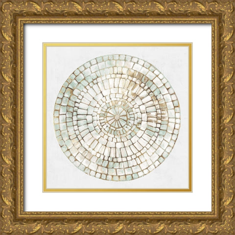 Concentric Ornate Gold Ornate Wood Framed Art Print with Double Matting by Watts, Eva