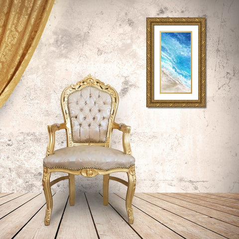 Luminous Waves II Gold Ornate Wood Framed Art Print with Double Matting by Watts, Eva