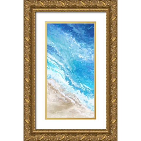 Luminous Waves II Gold Ornate Wood Framed Art Print with Double Matting by Watts, Eva