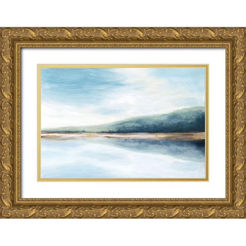 By the Water II Gold Ornate Wood Framed Art Print with Double Matting by Watts, Eva