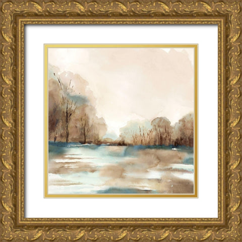 Silent Still  Gold Ornate Wood Framed Art Print with Double Matting by Watts, Eva