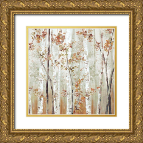 Birch Wood III  Gold Ornate Wood Framed Art Print with Double Matting by Watts, Eva