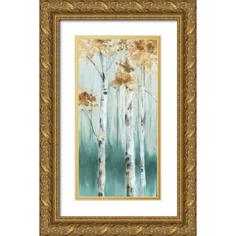 Birch Ale II  Gold Ornate Wood Framed Art Print with Double Matting by Watts, Eva