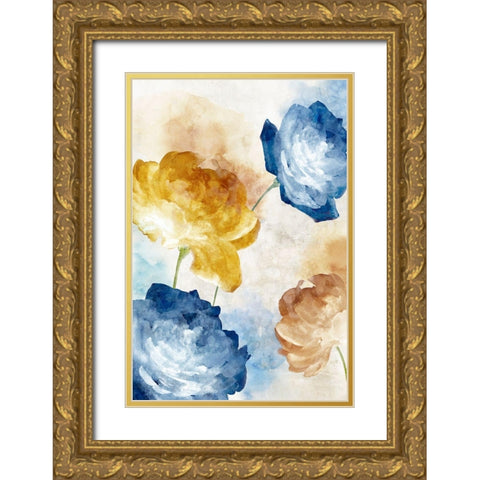 While we Bloom I Gold Ornate Wood Framed Art Print with Double Matting by Watts, Eva