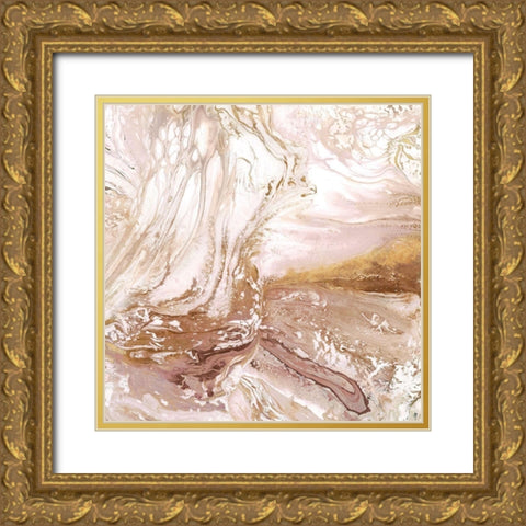 Rose Marble I  Gold Ornate Wood Framed Art Print with Double Matting by Watts, Eva
