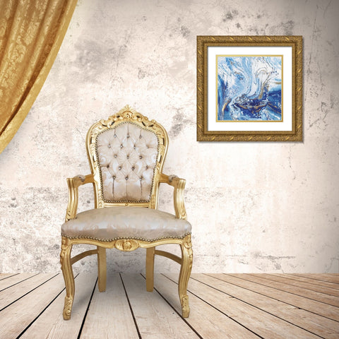 Whitecap II Gold Ornate Wood Framed Art Print with Double Matting by Watts, Eva