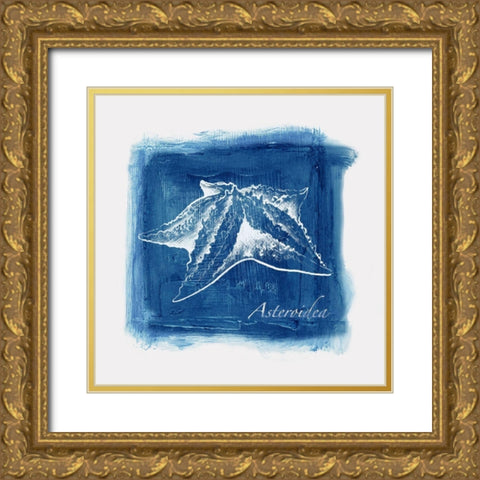 Calm Blue Ocean II Gold Ornate Wood Framed Art Print with Double Matting by Watts, Eva