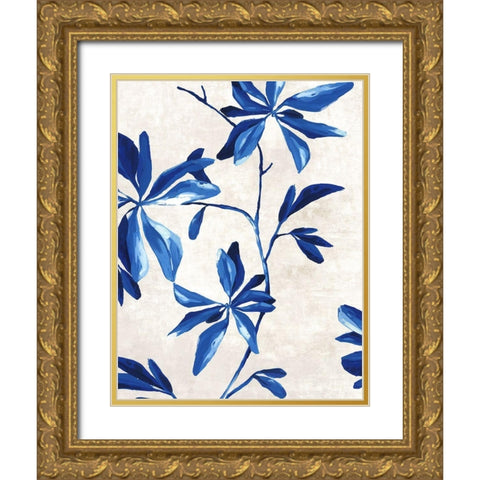 Oleander II Gold Ornate Wood Framed Art Print with Double Matting by Watts, Eva