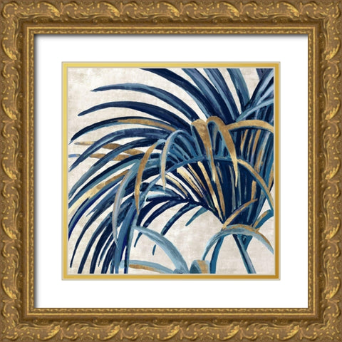 Easing Palm II Gold Ornate Wood Framed Art Print with Double Matting by Watts, Eva