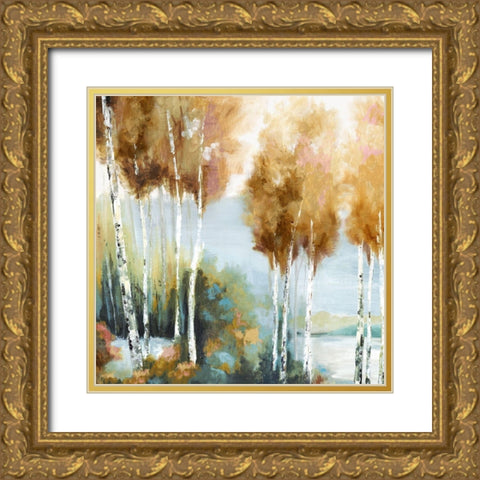 Forest Peak  Gold Ornate Wood Framed Art Print with Double Matting by Watts, Eva