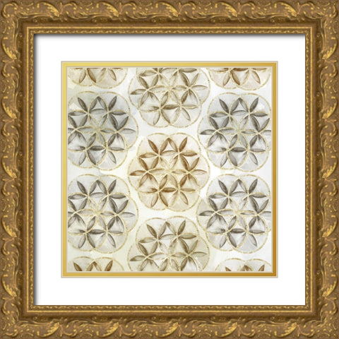 Repeat Pattern II Gold Ornate Wood Framed Art Print with Double Matting by Watts, Eva