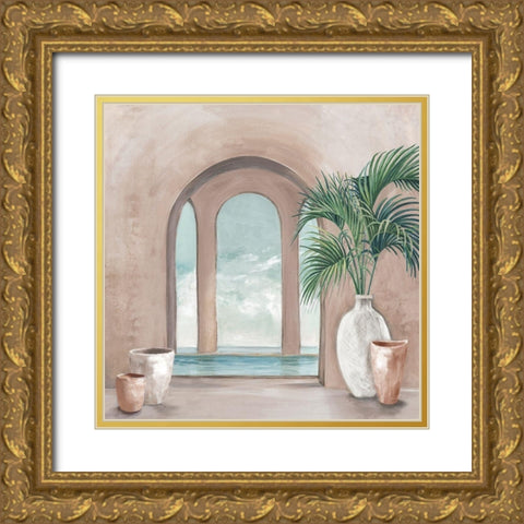 Blissful Heaven  Gold Ornate Wood Framed Art Print with Double Matting by Watts, Eva