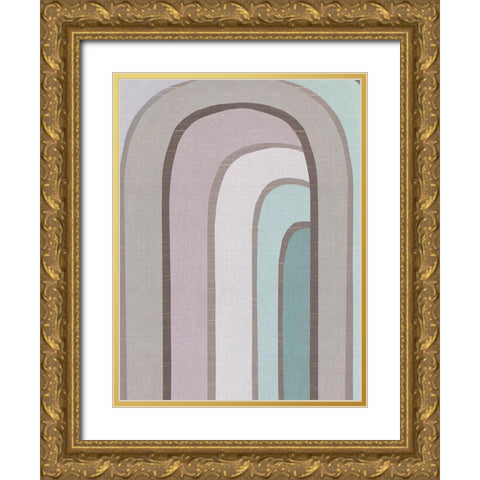 Rainbow Archway II Gold Ornate Wood Framed Art Print with Double Matting by Watts, Eva