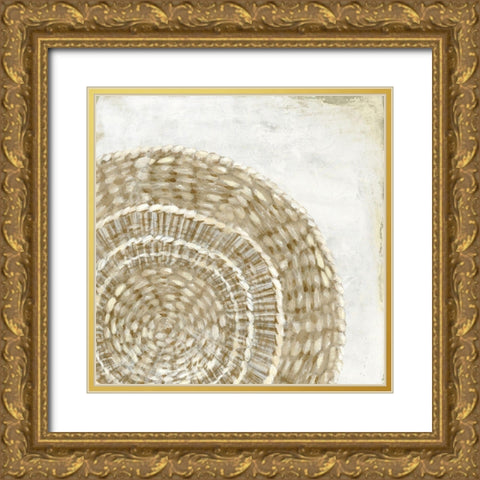 Woven Plate I  Gold Ornate Wood Framed Art Print with Double Matting by Watts, Eva