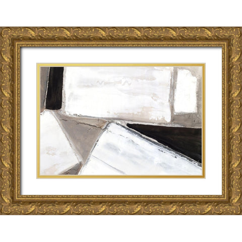 Modern Alternation II Gold Ornate Wood Framed Art Print with Double Matting by Watts, Eva