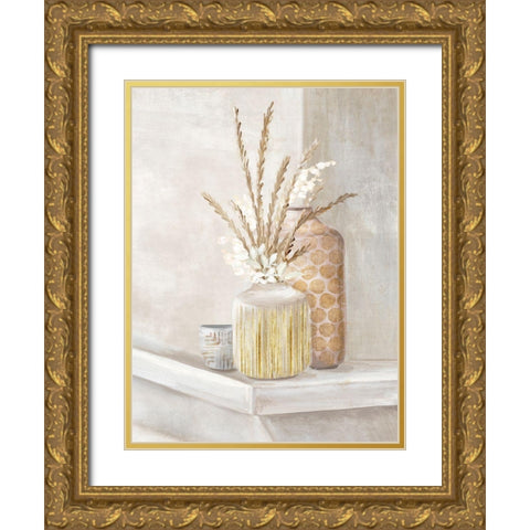Delicate Vases II Gold Ornate Wood Framed Art Print with Double Matting by Watts, Eva