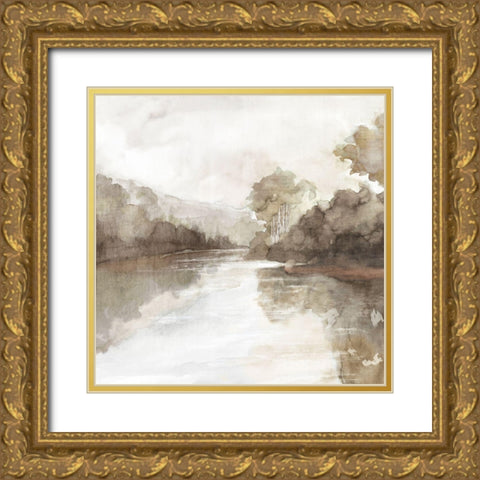 Fall Nature  Gold Ornate Wood Framed Art Print with Double Matting by Watts, Eva
