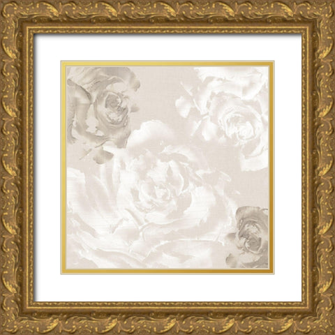 Neutral Florals II Gold Ornate Wood Framed Art Print with Double Matting by Watts, Eva