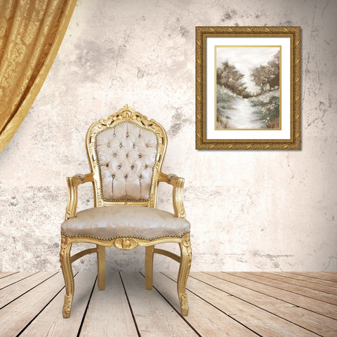 Peaceful Path  Gold Ornate Wood Framed Art Print with Double Matting by Watts, Eva