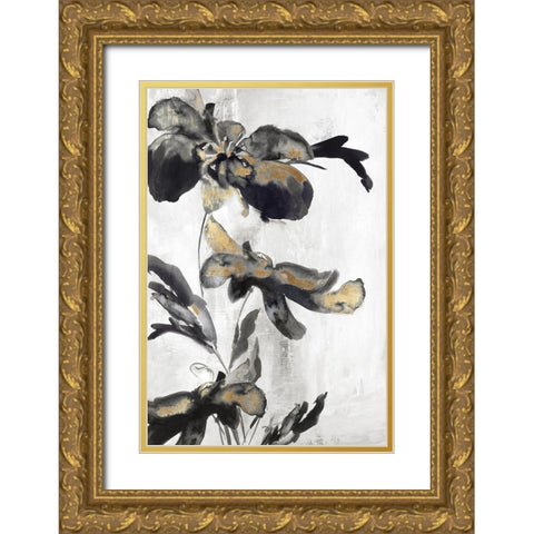 Blue Daphne II Gold Version Gold Ornate Wood Framed Art Print with Double Matting by Watts, Eva