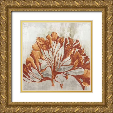 Rustic Coral II  Gold Ornate Wood Framed Art Print with Double Matting by Watts, Eva