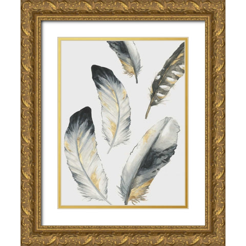 Touch of Gold II Gold Ornate Wood Framed Art Print with Double Matting by Watts, Eva