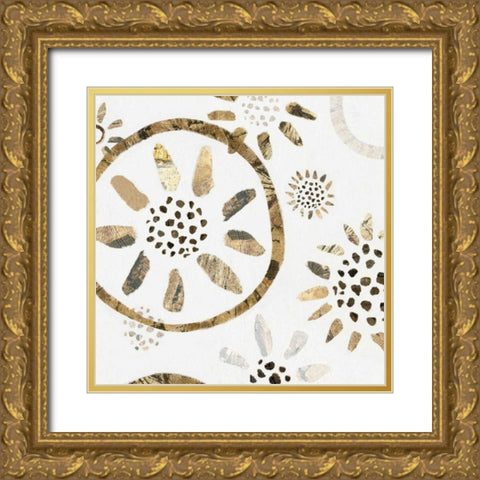 Garden of Gold II Gold Ornate Wood Framed Art Print with Double Matting by Isabelle Z