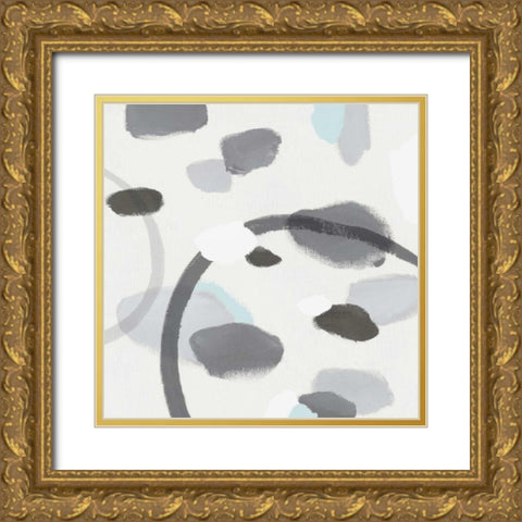 Grey II Gold Ornate Wood Framed Art Print with Double Matting by Isabelle Z