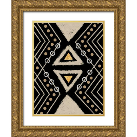 Motif I Gold Ornate Wood Framed Art Print with Double Matting by Isabelle Z