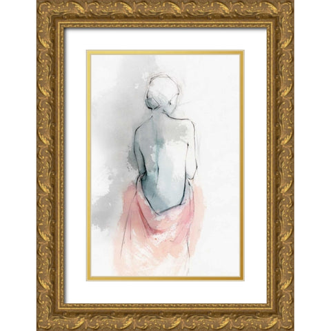 Pastel Woman I Gold Ornate Wood Framed Art Print with Double Matting by Isabelle Z