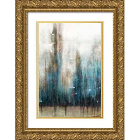 Forest at Dusk I Gold Ornate Wood Framed Art Print with Double Matting by Isabelle Z