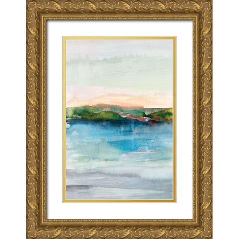 Depths I Gold Ornate Wood Framed Art Print with Double Matting by Isabelle Z