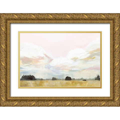Views II Gold Ornate Wood Framed Art Print with Double Matting by Isabelle Z