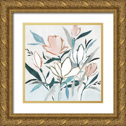 Blue Monday II Gold Ornate Wood Framed Art Print with Double Matting by Isabelle Z