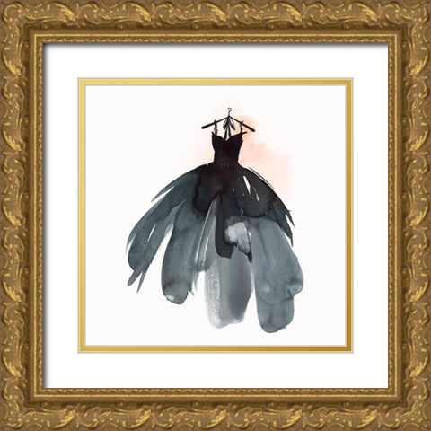Little Black Dress I  Gold Ornate Wood Framed Art Print with Double Matting by Isabelle Z