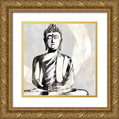 Buddha I Gold Ornate Wood Framed Art Print with Double Matting by Isabelle Z