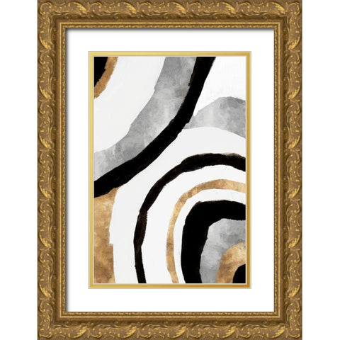 Nation I Gold Ornate Wood Framed Art Print with Double Matting by Isabelle Z