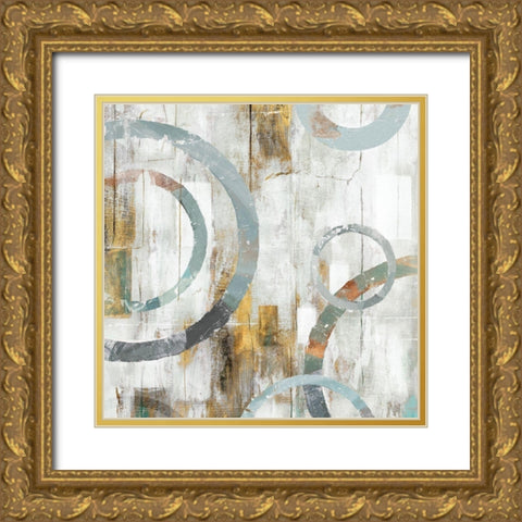 Swirls I Gold Ornate Wood Framed Art Print with Double Matting by Isabelle Z