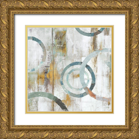 Swirls II Gold Ornate Wood Framed Art Print with Double Matting by Isabelle Z
