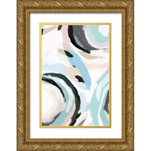 Blue Galore I Gold Ornate Wood Framed Art Print with Double Matting by Isabelle Z