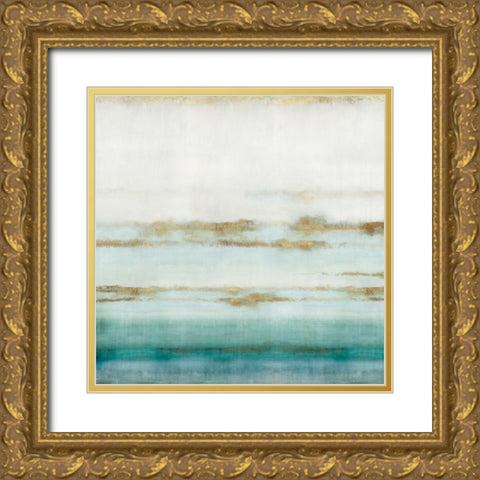 Cerulean Haze II  Gold Ornate Wood Framed Art Print with Double Matting by Isabelle Z