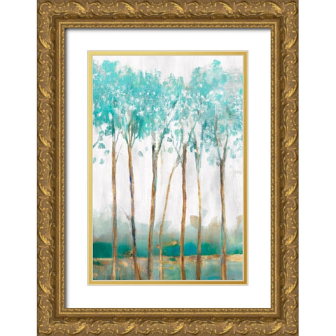 Movement  Gold Ornate Wood Framed Art Print with Double Matting by Isabelle Z