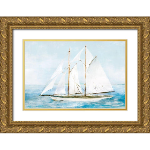 Set Sail II  Gold Ornate Wood Framed Art Print with Double Matting by Isabelle Z