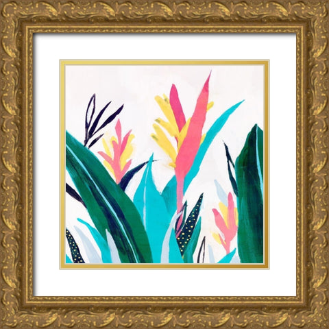 Alpinia I  Gold Ornate Wood Framed Art Print with Double Matting by Isabelle Z