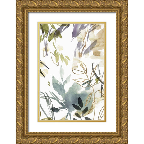 Flourishing Green II  Gold Ornate Wood Framed Art Print with Double Matting by Isabelle Z