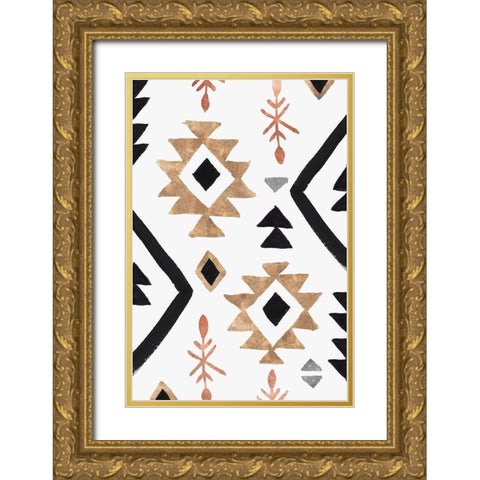 Rhythemics I  Gold Ornate Wood Framed Art Print with Double Matting by Isabelle Z